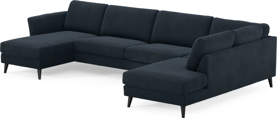 Bridge - 3-sits soffa med schäslong vänster och divan höger - Blå
