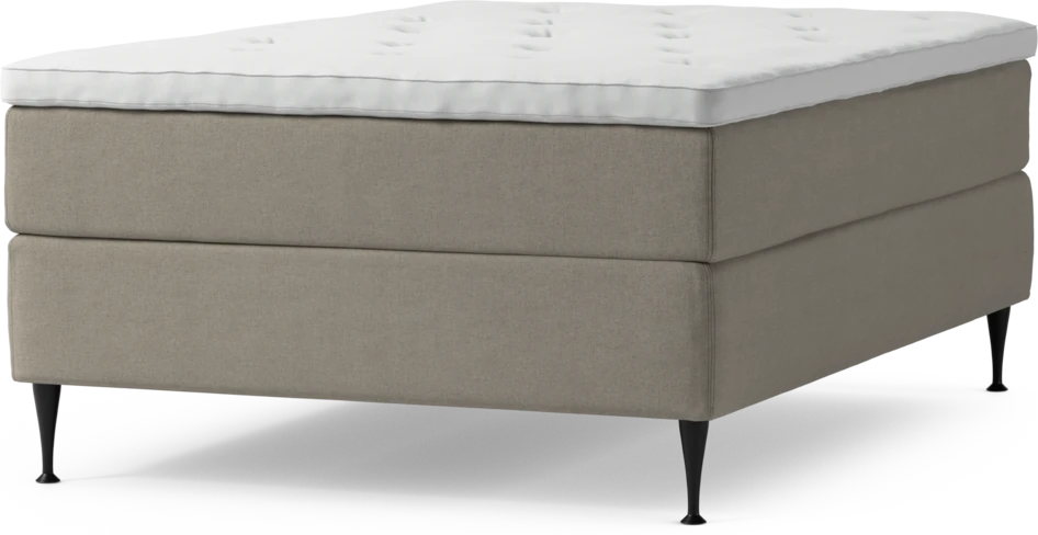 Delux Dream - Kontinentalsäng, enkelsäng 140 cm med bäddmadrass och sängben - Beige