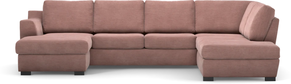 Friday - 3-sits soffa med schäslong vänster och divan höger - Rosa