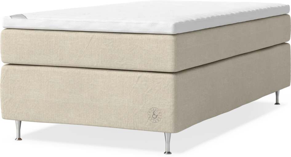 Cape Farewell Comfort - Kontinentalsäng, enkelsäng med bäddmadrass och sängben - Beige
