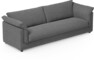 Cherrie - 4-sits soffa, hel dyna och kappa - Grå