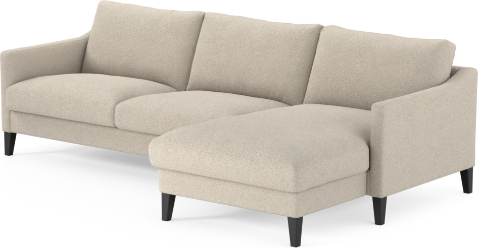 Winston - 3-sits soffa med schäslong, vändbar - Beige