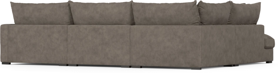 Rossi - 3-sits soffa med divan vänster - Brun