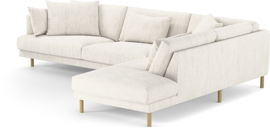 Harper - 3-sits soffa med divan höger - Vit