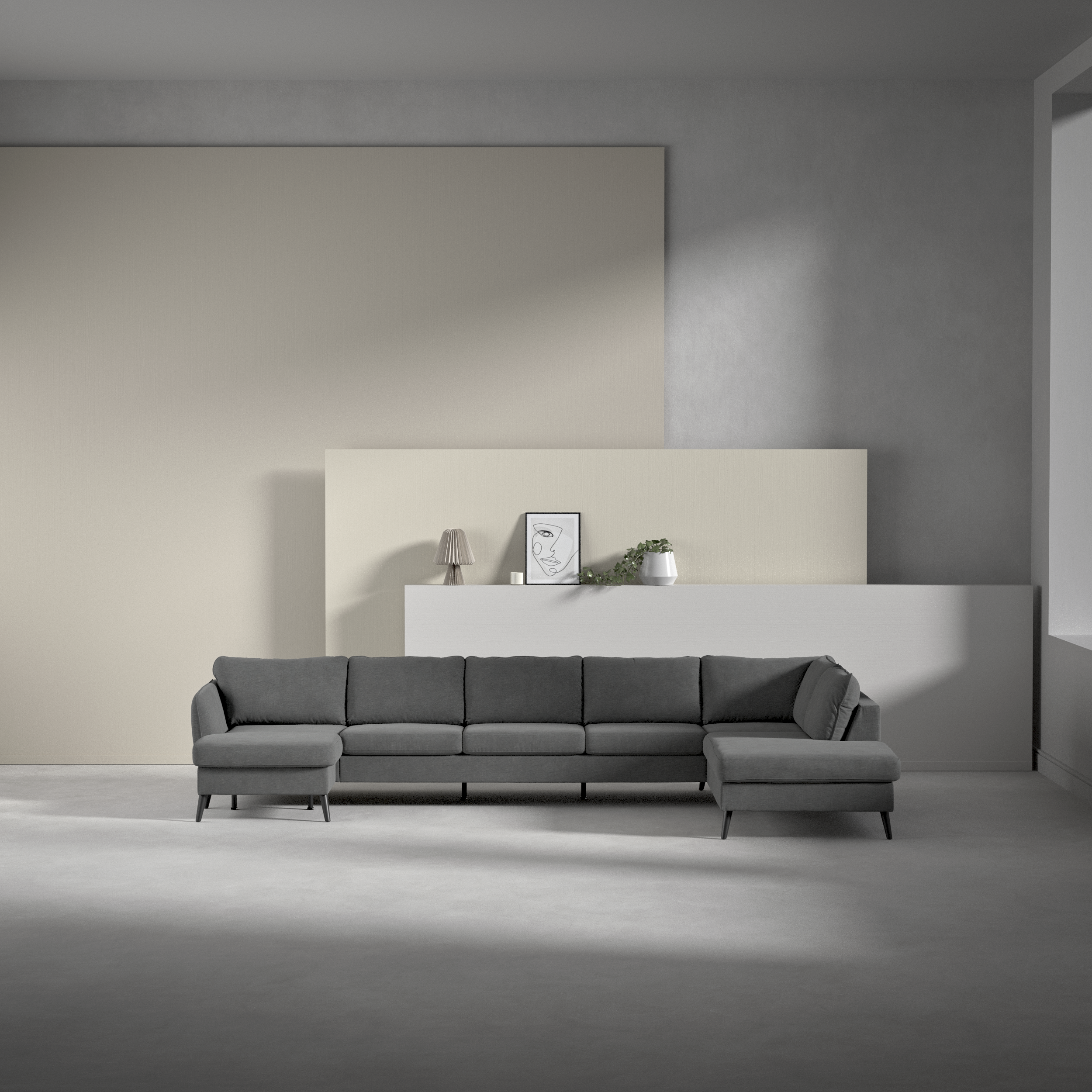 County - 4-sits soffa med schäslong vänster och divan höger - inspiration