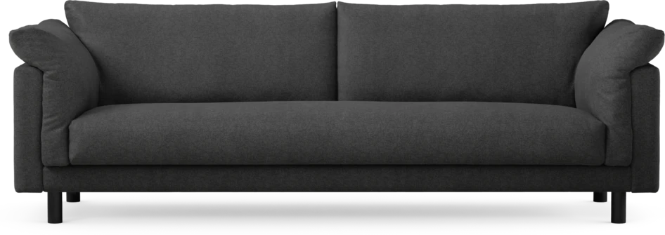 Cherrie - 4-sits soffa, hel dyna, fast klädsel - Svart