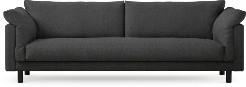 Cherrie - 4-sits soffa, hel dyna, fast klädsel - Svart