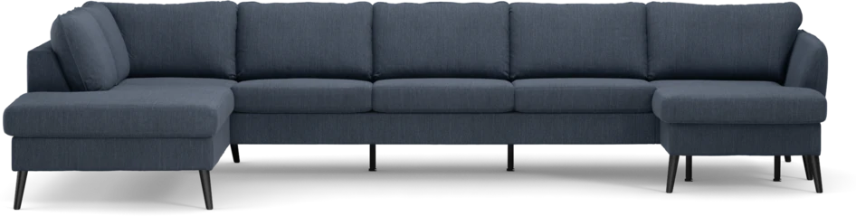 County - 4-sits soffa med divan vänster och schäslong höger - Blå