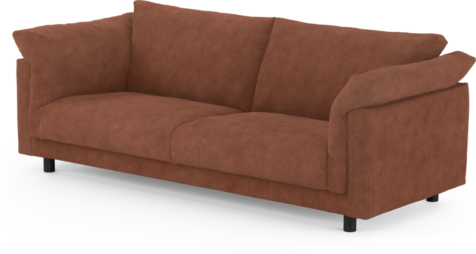 Cherrie - 3-sits soffa, fast klädsel - Orange