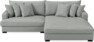 Rossi - 2-sits soffa med schäslong XL höger - Grå