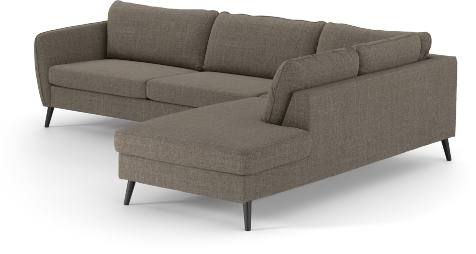 County - 2,5-sits soffa med divan höger - Brun