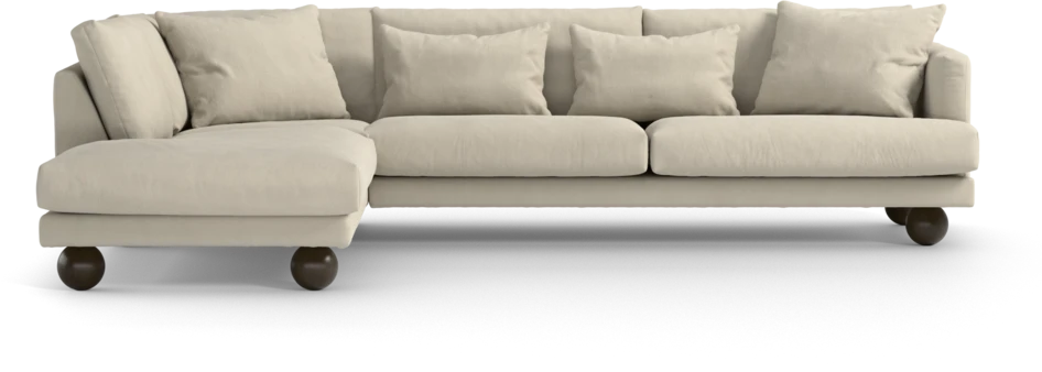 Harper - 3-sits soffa med divan vänster - Vit