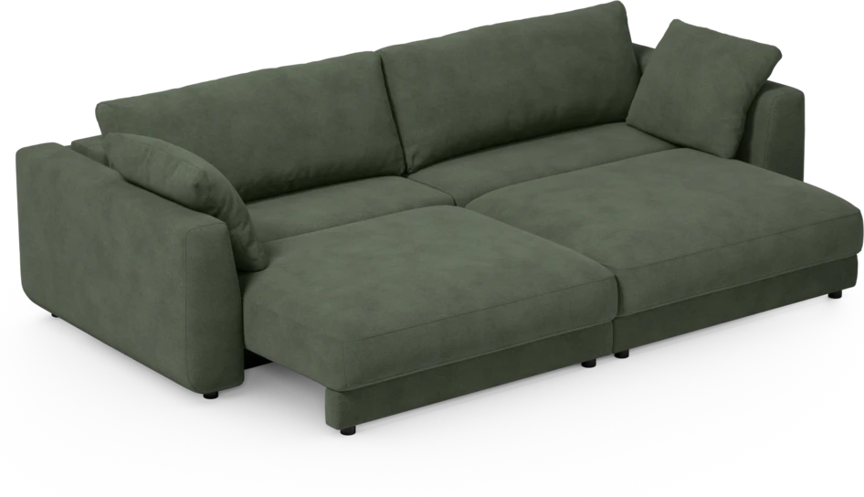 Amie - Bäddsoffa 4-sits - Grön