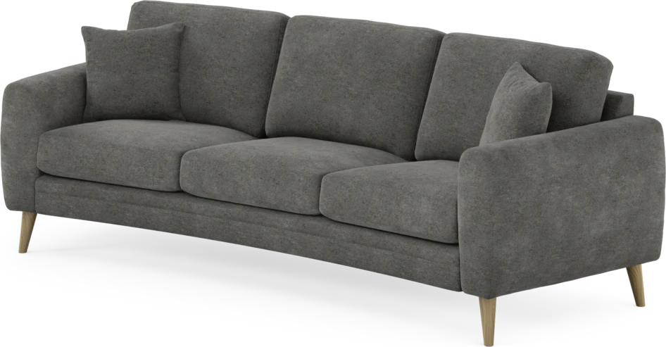 Eden - 3-sits soffa svängd - Grå