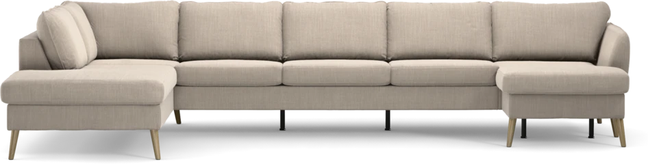 County - 4-sits soffa med divan vänster och schäslong höger - Beige