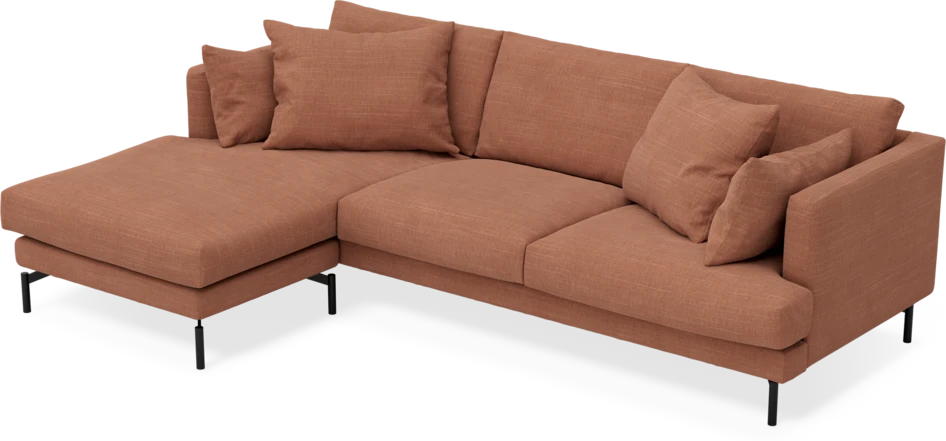 Harper - 4-sits med schäslong vänster - Orange