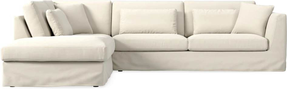 Willow - 3-sits soffa med divan vänster, med kappa - Beige