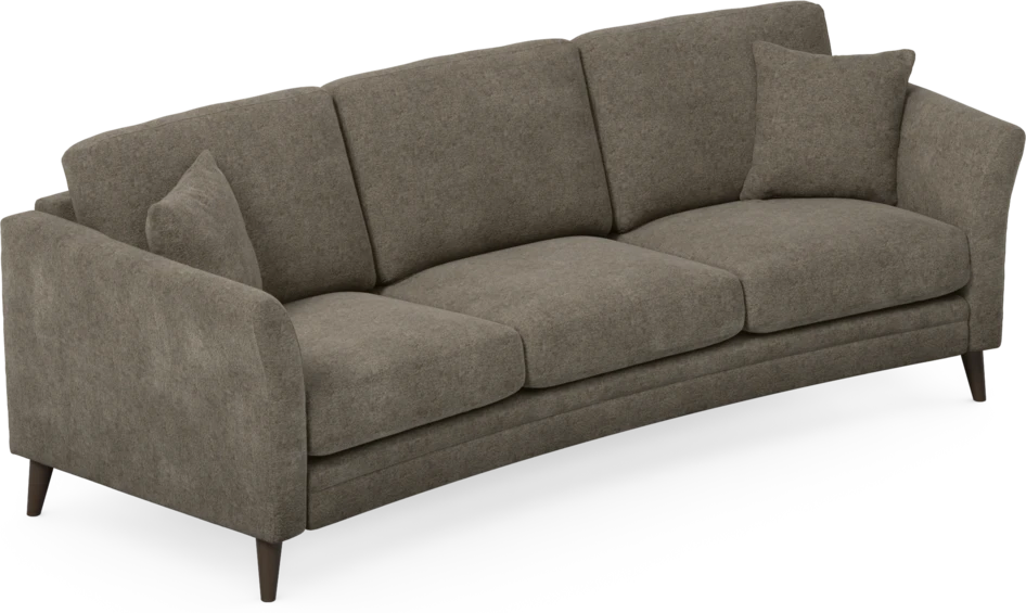 Eden - 3-sits soffa svängd - Brun
