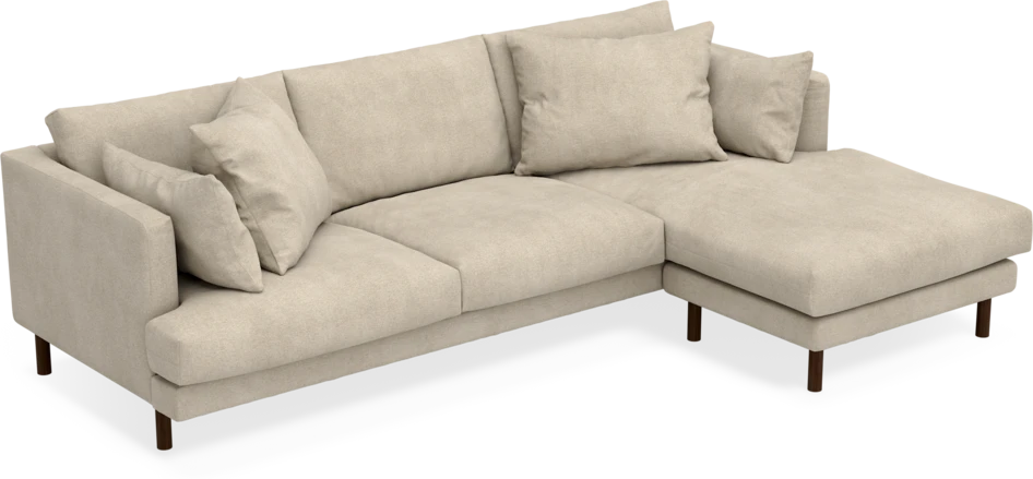 Harper - 4-sits med schäslong höger  - Beige