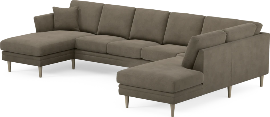 Eden - 3-sits soffa med schäslong vänster och divan höger - Beige