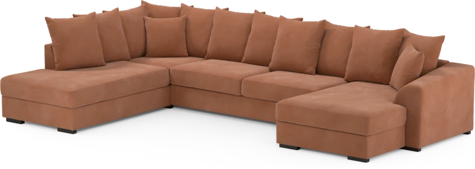 Town - 3-sits soffa med divan vänster och schäslong höger - Orange