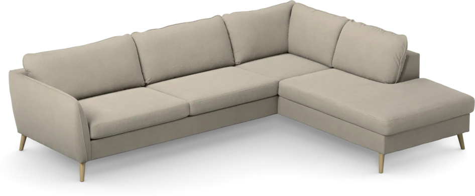 County - 2,5-sits soffa med divan höger - Grå