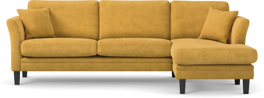 Eden - 2,5-sits soffa med schäslong - Gul