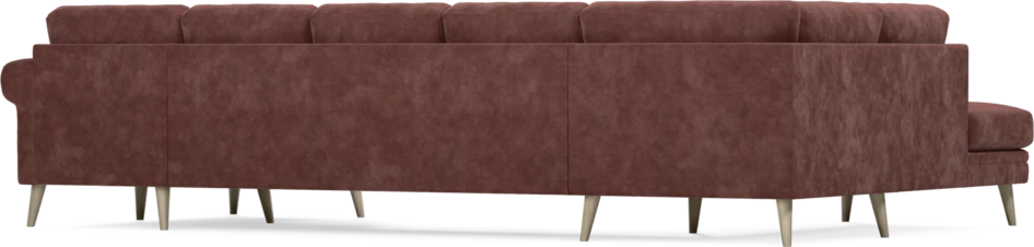 Eden - 3-sits soffa med divan vänster och schäslong höger - Röd