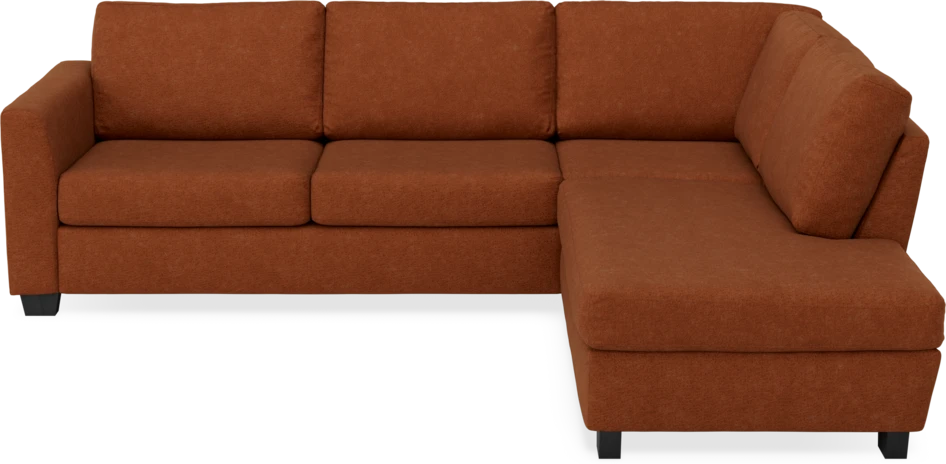 Friday - 2,5-sits soffa med divan höger - Orange