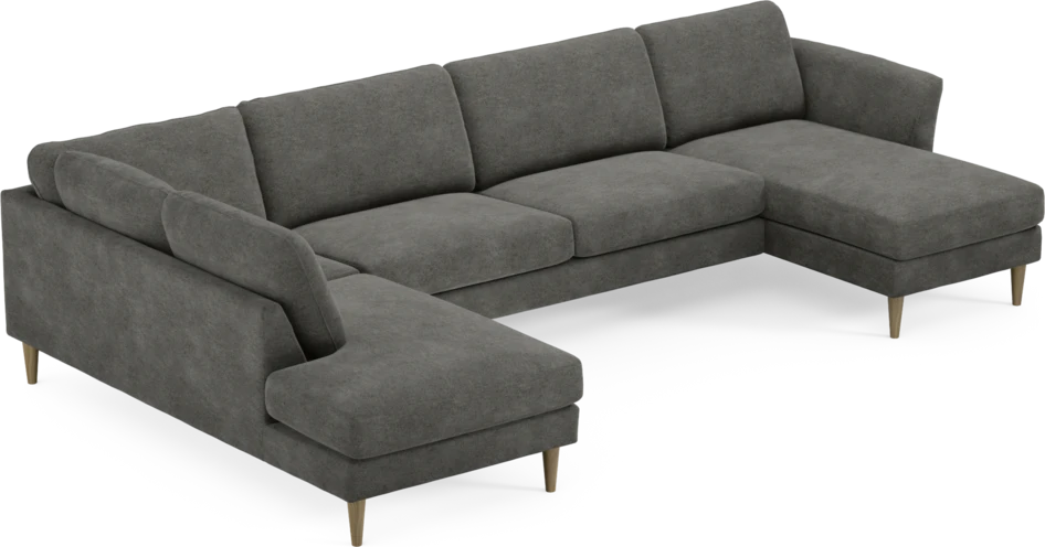 Bridge - 3-sits soffa med divan vänster och schäslong höger - Grå