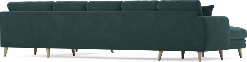 Eden - 3-sits soffa med schäslong vänster och divan höger - Blå
