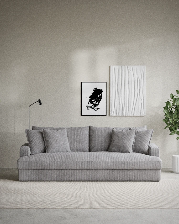 Mila - 4-sits soffa, hel dyna - inspiration