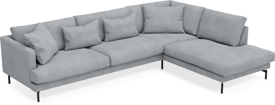 Harper - 3-sits soffa med divan höger - Grå