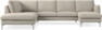 Madison Lux - 2-sits soffa med divan vänster och schäslong höger - Beige