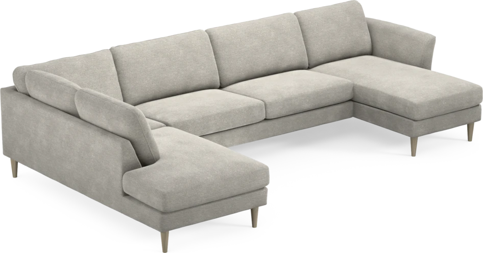 Bridge - 3-sits soffa med divan vänster och schäslong höger - Grå