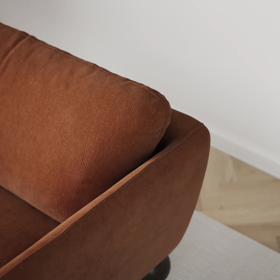 Madison Lux - 2-sits soffa med divan vänster och schäslong höger - Orange