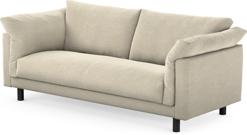 Cherrie - 2,5-sits soffa, hel dyna, fast klädsel - Beige