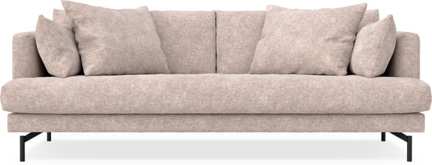 Harper - 3-sits soffa, hel dyna - Rosa
