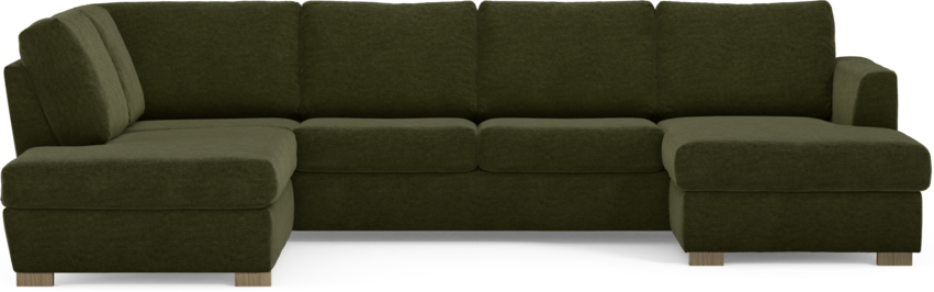 Friday - 3-sits soffa med divan vänster och schäslong höger - Grön