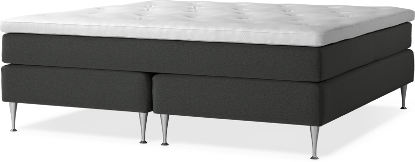 Delux Sense - Kontinentalsäng, dubbelsäng med bäddmadrass - Grå