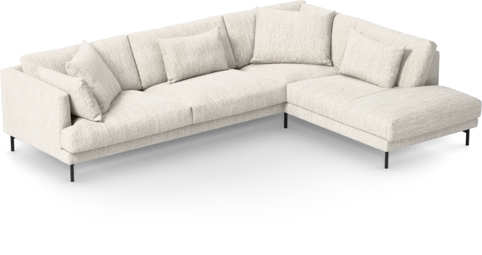 Harper - 3-sits soffa med divan höger - Grå