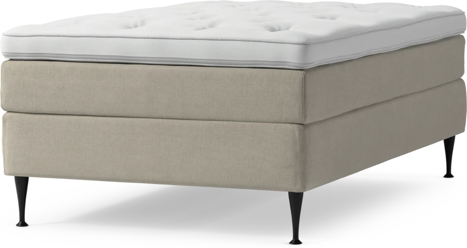 Delux Sense - Kontinentalsäng, enkelsäng 120 cm med bäddmadrass och sängben
