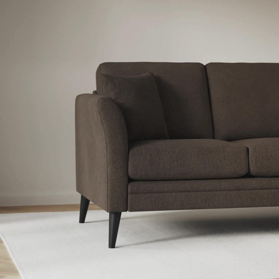 Eden - 3-sits soffa - Brun