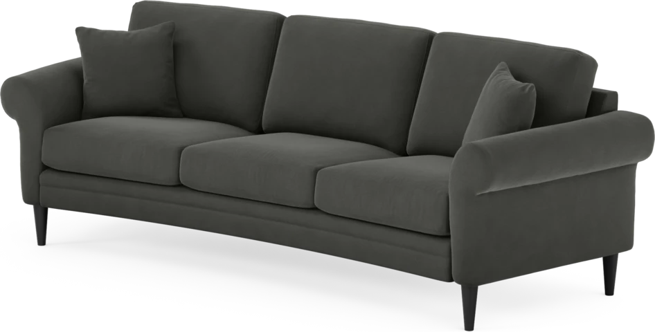 Eden - 3-sits soffa svängd - Grå