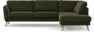 Bridge - 3-sits soffa med divan höger - Grön