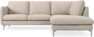 Madison - 2-sits soffa med divan höger - Vit