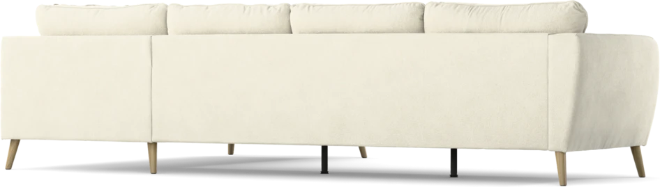 County - 3-sits soffa med divan höger - Vit