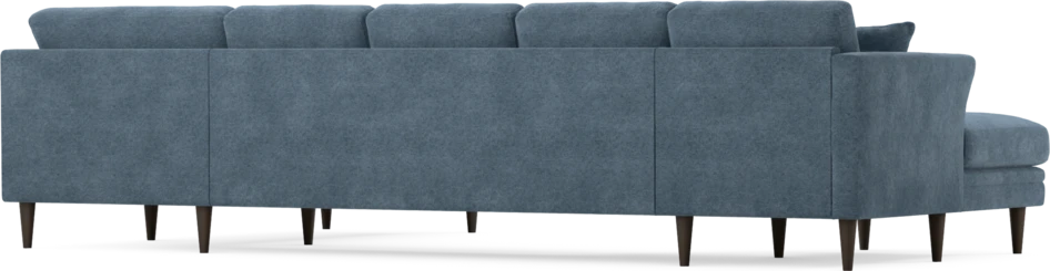 Eden - 3-sits soffa med schäslong vänster och divan höger - Blå