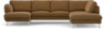 Madison Lux - 2-sits soffa med schäslong vänster och divan höger - Brun