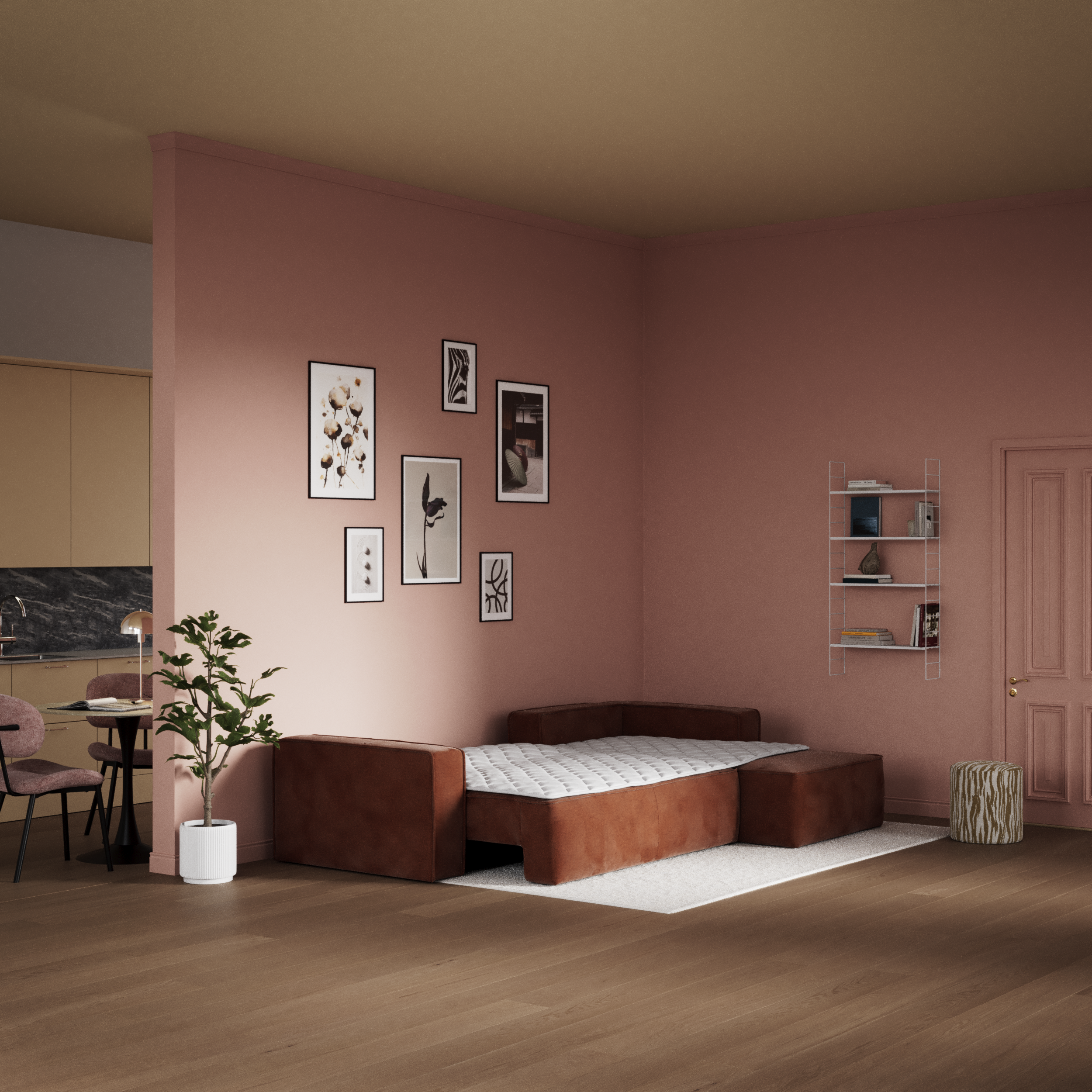 Ide - Bäddsoffa 3-sits med schäslong höger - inspiration